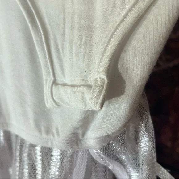 Dila Sheer Stripped Bodysuit in White by Superdown - Picture 11 of 14